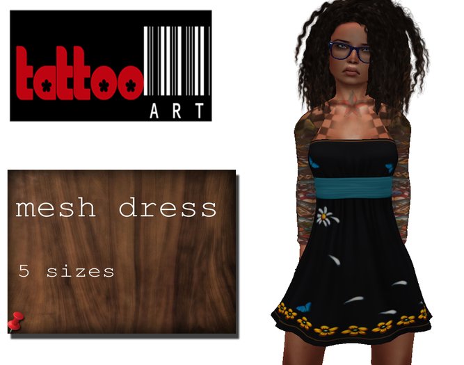 TattooArt Rigged Mesh Dress Skull
