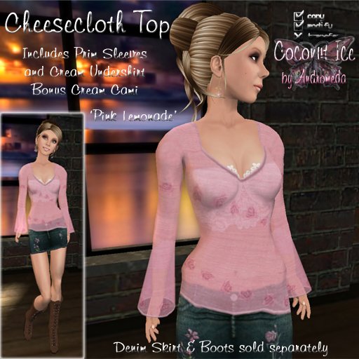 Cheesecloth Top (Pink Lemonade)