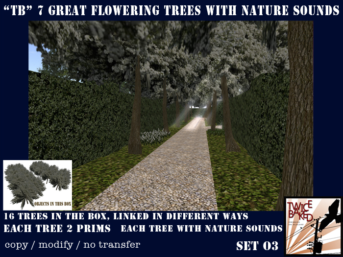 "TB" flowering trees with nature sounds set O3