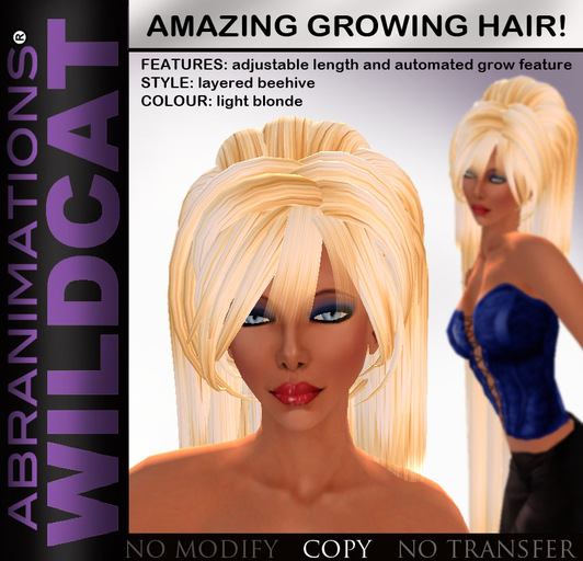 WILDCAT - Growing hair, beehive, light blonde