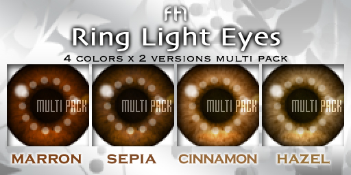 *FTL* Ring Light Eyes - [Brown] multi pack