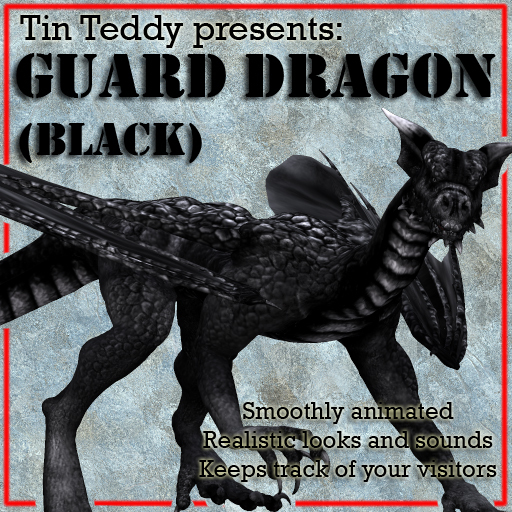 *TT* Animated Guard Dragon - Black  - V4
