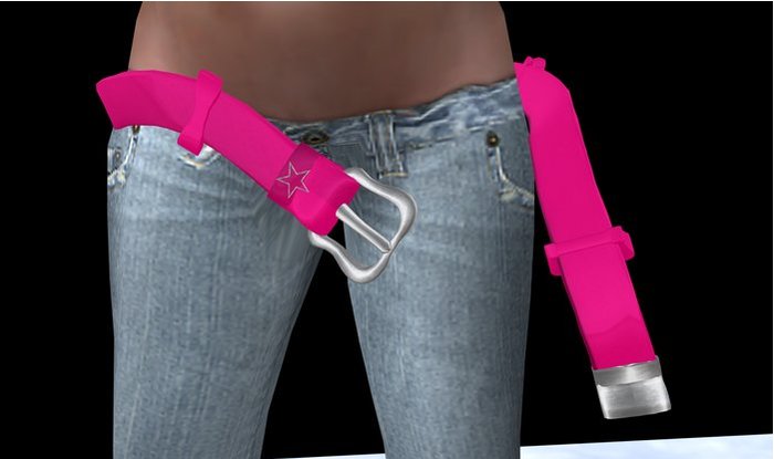 ❤️ [ Su ] BELT LEATHER PINK UNISEX RESIZE