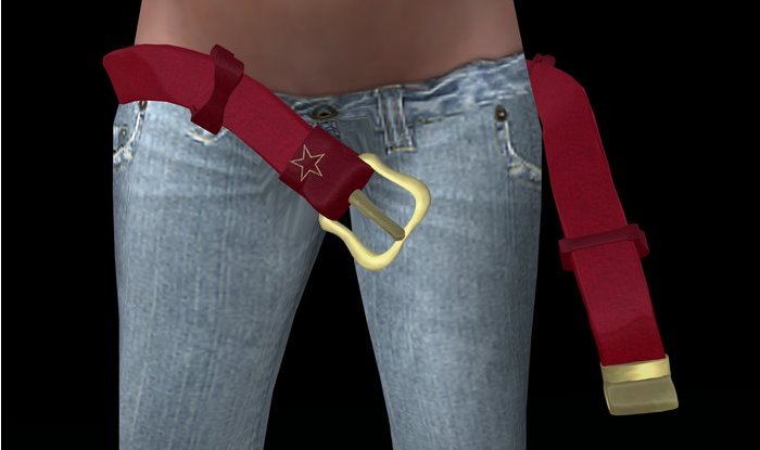 [su] dumping - BELT LEATHER RED UNISEX RESIZE
