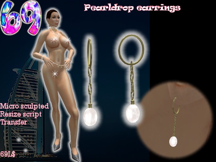 69 Pearldrop earrings (BOX)