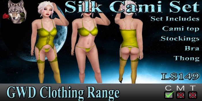 GWD Silk Cami Set Yellow