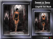 PROMO * Sexy & Sweet Lingerie Set Black