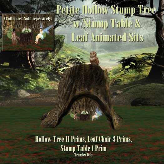 Petite Hollow Stump Tree Set