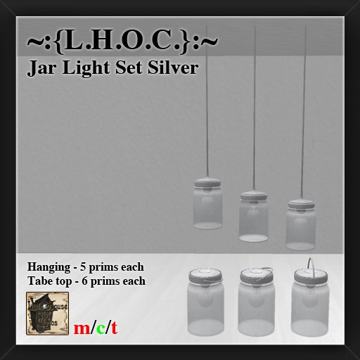 ~:{L.H.O.C.}:~ Jar Light Set Silver