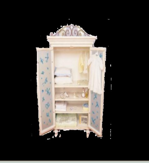 baby white armoire
