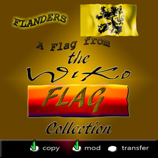 WIKO * FLAG FLANDERS-  Full ANIMATED 