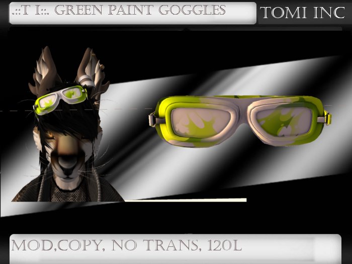 .::T I::. Green Paint Goggles 