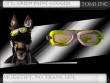 .::T I::. Green Paint Goggles 