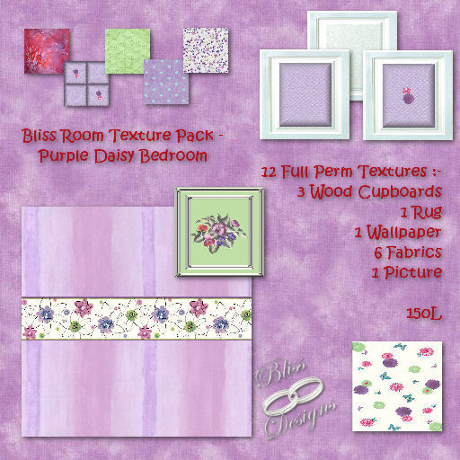 Bliss Room Textures - Purple Daisy - Box