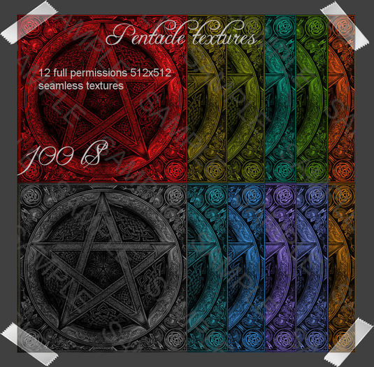 Pentacle gothic seamless full perms textures