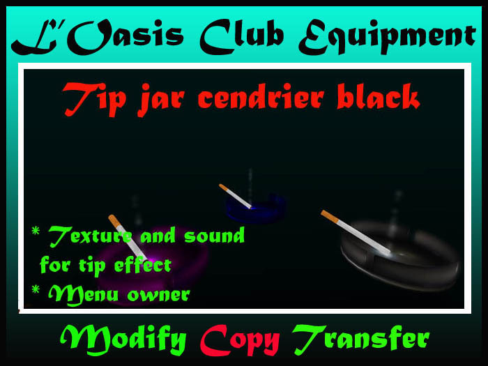 tip jar cendrier black
