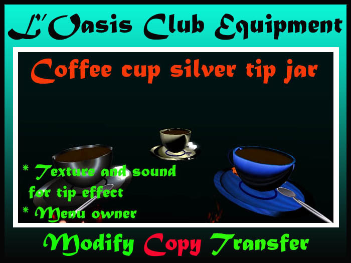 coffee cup silver tip jar NO COPY
