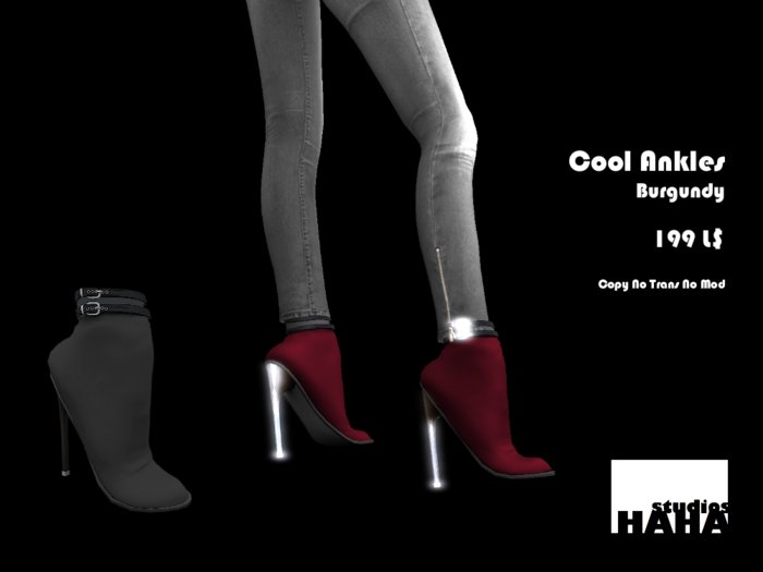 !Cool Ankles Burgundy