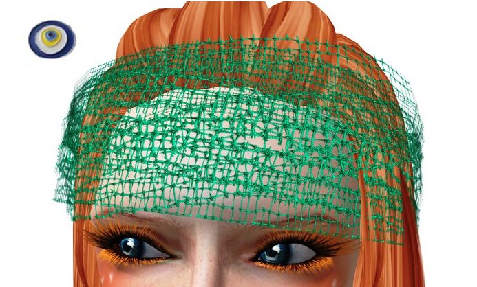 ❤️ [ Su ] HeadBand Ropes Mesh Resize turquoise