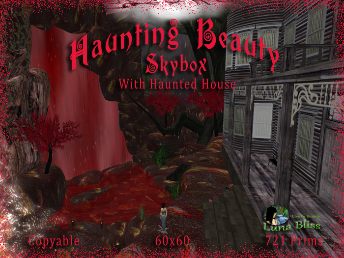 Haunting Beauty Skybox With An Amazing Haunted House Inside By Luna Bliss