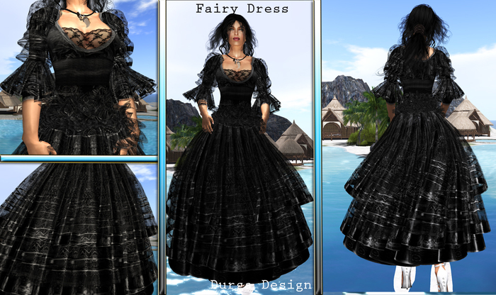 FAIRY DRESS black BOX, Durga Design