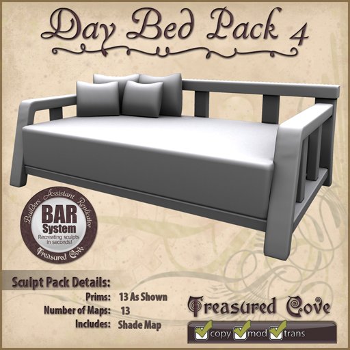 -TC- Day Bed Pack 4 Clearance Priced