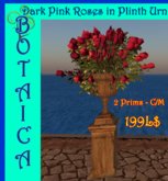 Magneta Roses in Urn Plinth - 2 Prims