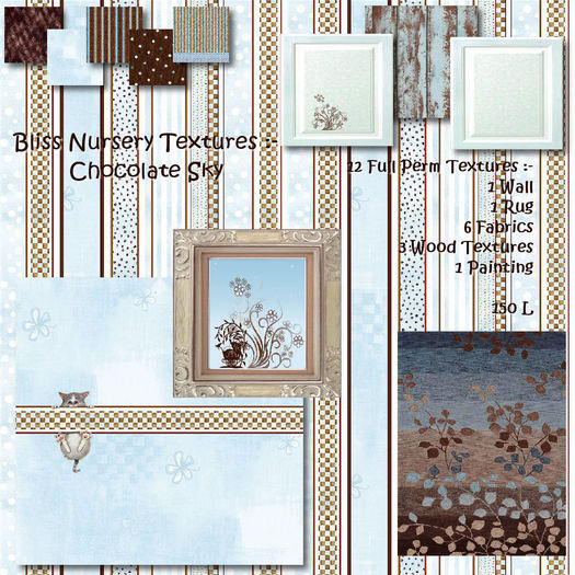 Bliss Nursery Textures - Chocolate Sky - Box