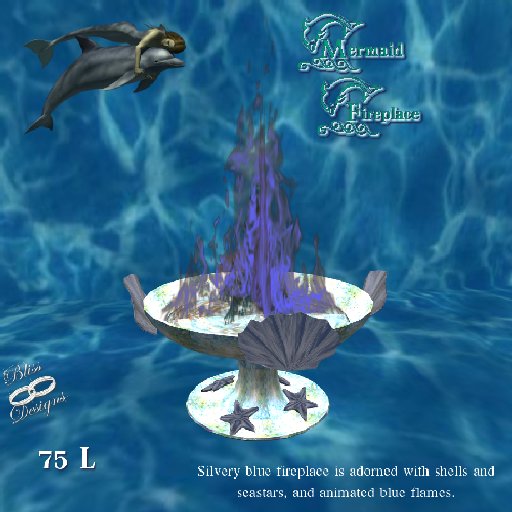 Bliss Mermaid Fireplace - Boxed