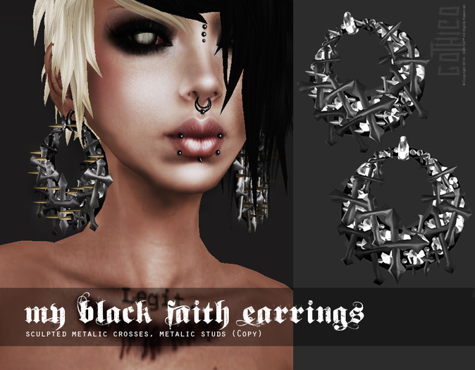 Goth1c0: My Black Faith Earrings