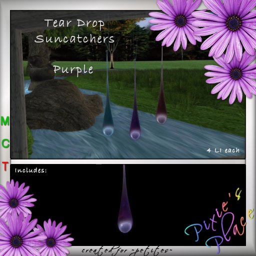 ~PP~ Suncatcher Tear - Purple for ~petites~