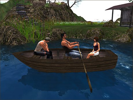 Second Life Marketplace - [TUFF] Wooden Round Rowboat