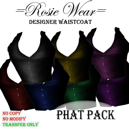 =Rosie Wear= Designer Waistcoat_Phat Pack