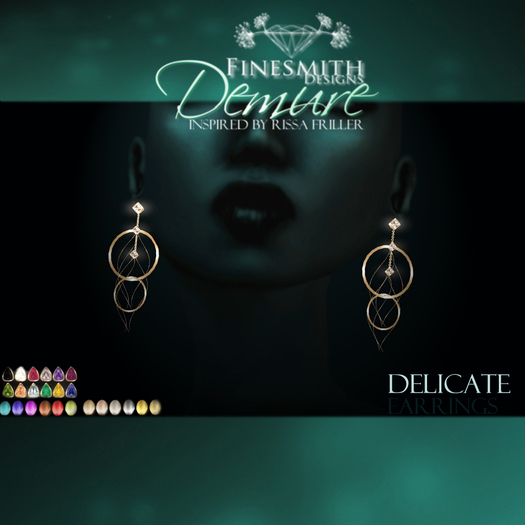 Finesmith Rissa Demure- delicate earrings colorset