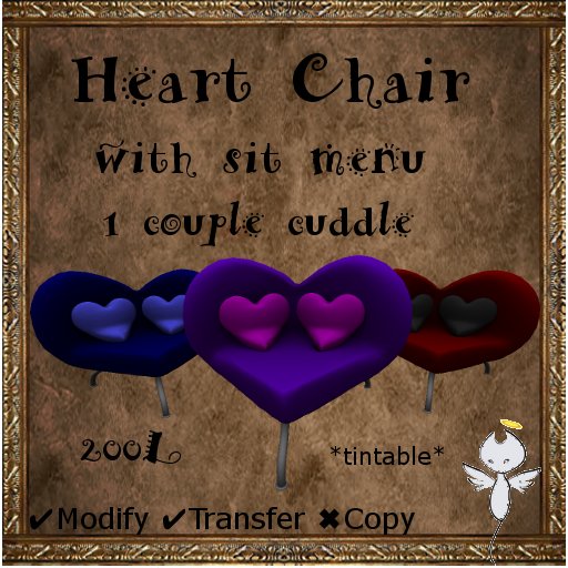 P&T- Heart Chair *tintable* boxed