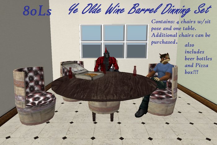 Wine Barrel Dinning Set