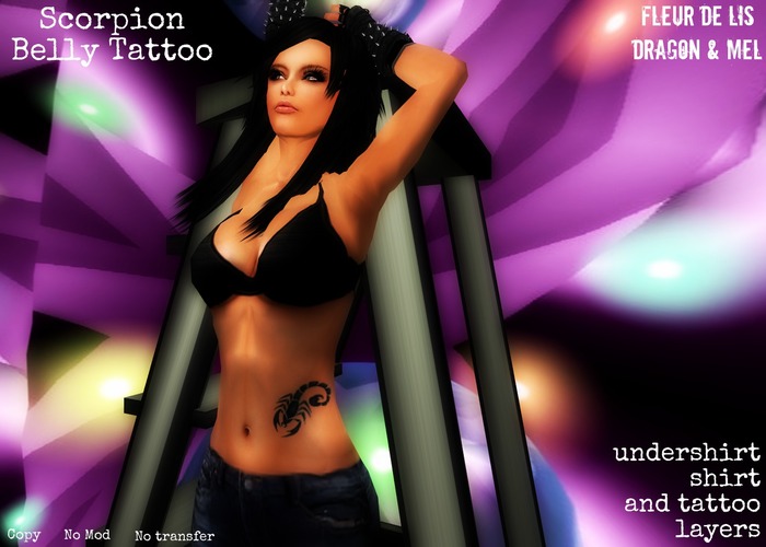 Scorpion Belly Tattoo
