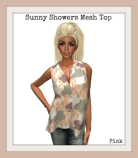 Sunny Showers top Pink Mesh