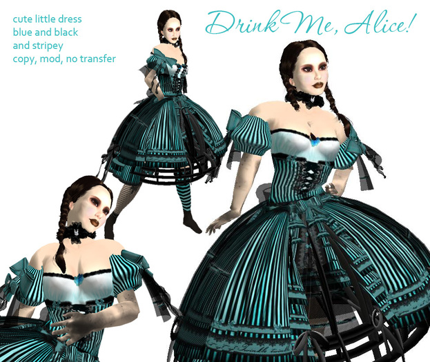 Drink me Alice *oh alice- dress- boxed