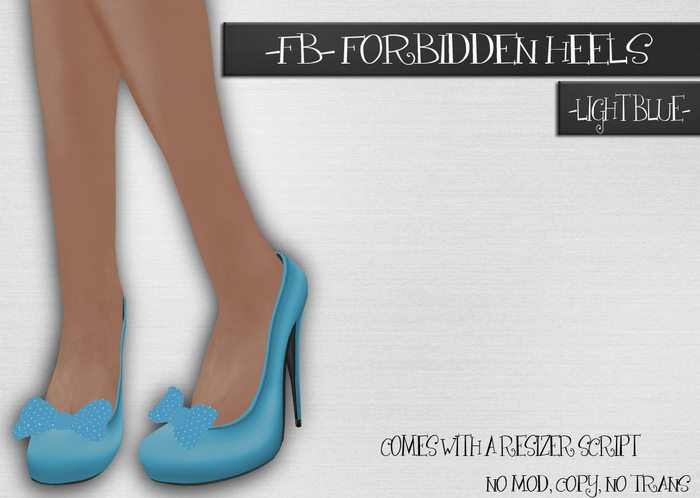-FB- Forbidden Heels -Light Blue- Mesh