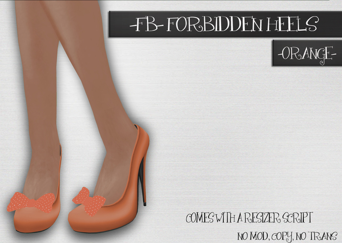 -FB- Forbidden Heels -Orange- Mesh