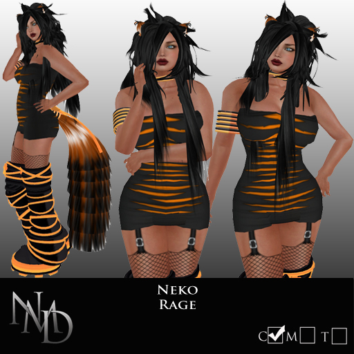 .:[NMD]:. Neko Rage Orange Outfit