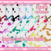 *CUPIDS* 16 DALMATIONS FUR COLORS SEAMLESS TEXTURES
