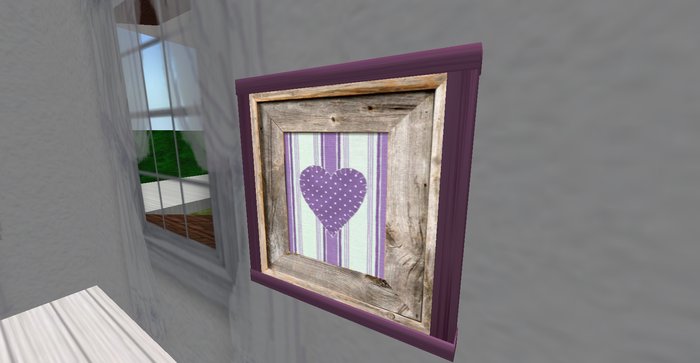 Whimsy Framed Lilac Spotted Heart Folk Art Collection