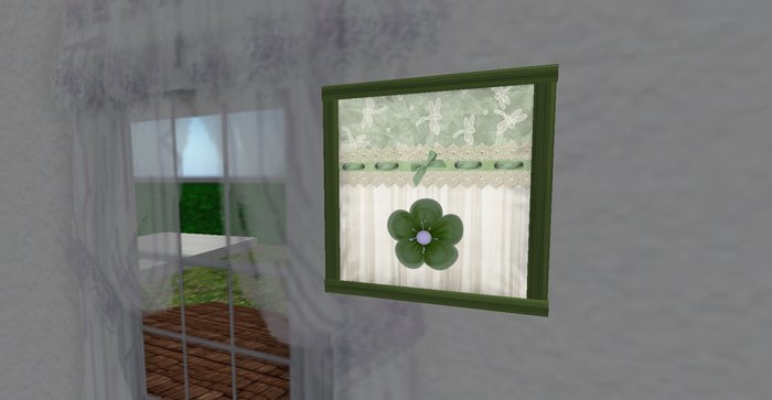 Whimsy Framed Green Daisy Folk Art Collection
