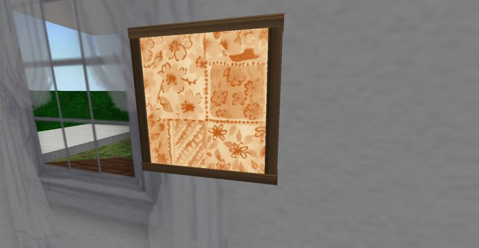 Whimsy Framed Brown Peach Sampler Folk Art Collection