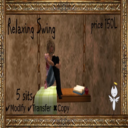 P&T- Relaxing Swing w/5 sits (does not swing)