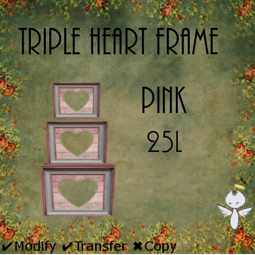 P&T- Heart Frame -pink 2