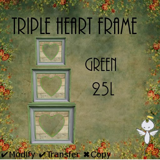 P&T- Heart Frame -green