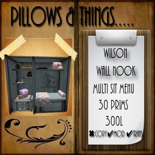 P&T- Wilson  Wall Nook-blue w/sit menu